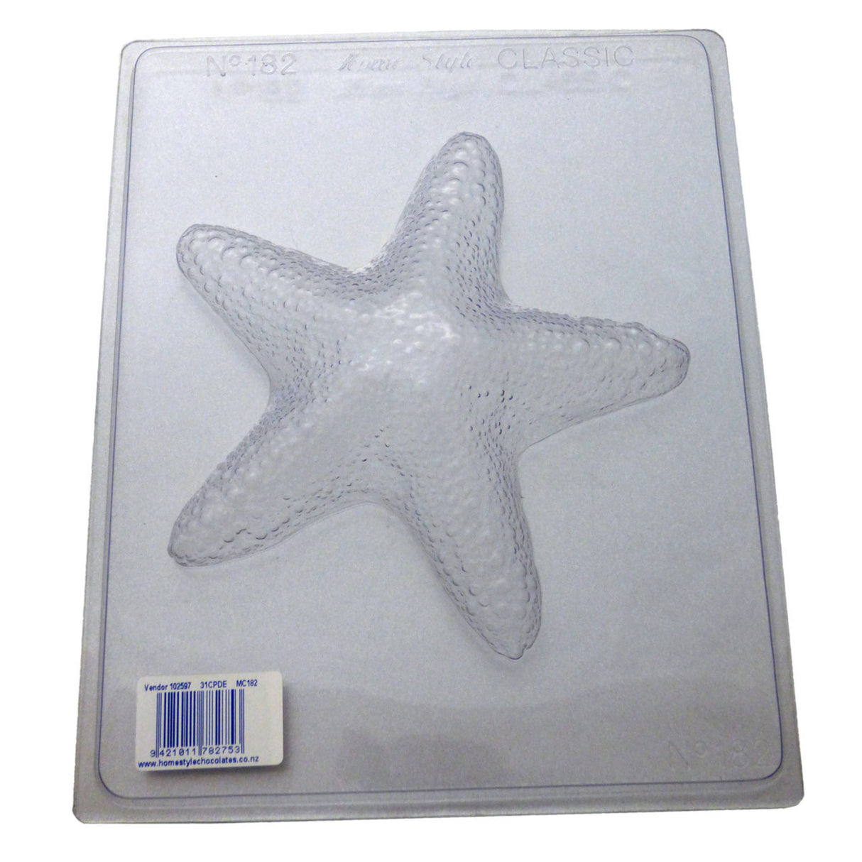 Large Starfish Chocolate/Craft Mould 0.6mm - Cafe Supply