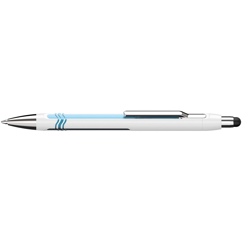 Schneider Ballpoint Stylus Pen Epsilon Touch Extra Broad Blue Ink White/Blue Barrel - Cafe Supply
