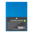 OSC L Shaped Pockets A4 Blue, Pack of 12 - Cafe Supply