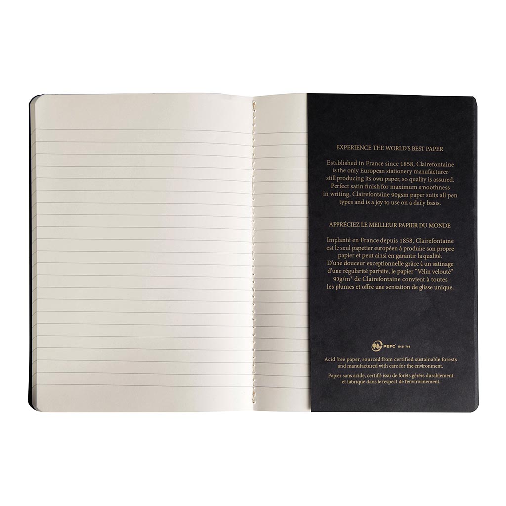 Flying Spirit Sewn Notebook A5 Black - Cafe Supply