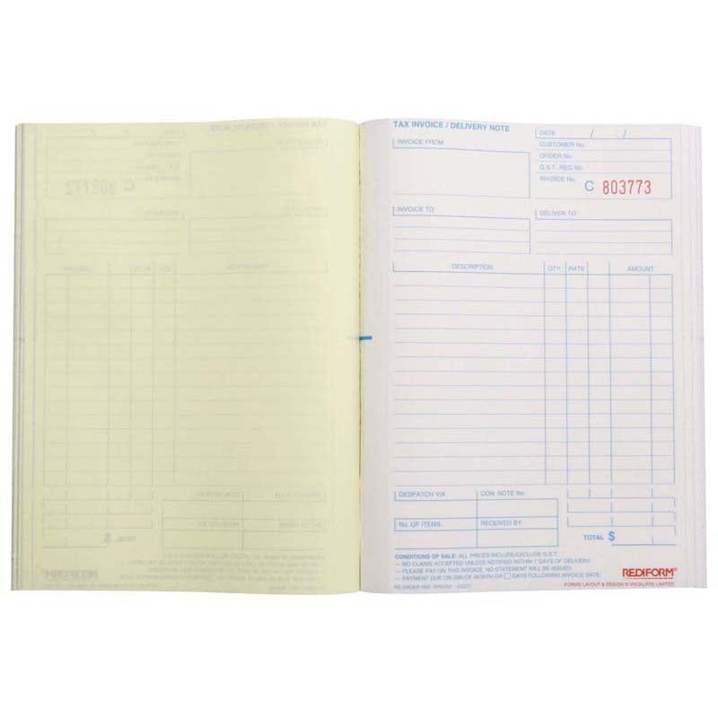 Rediform Book Invoice Statement Delivery Duplicate 50 Leaf - Cafe Supply