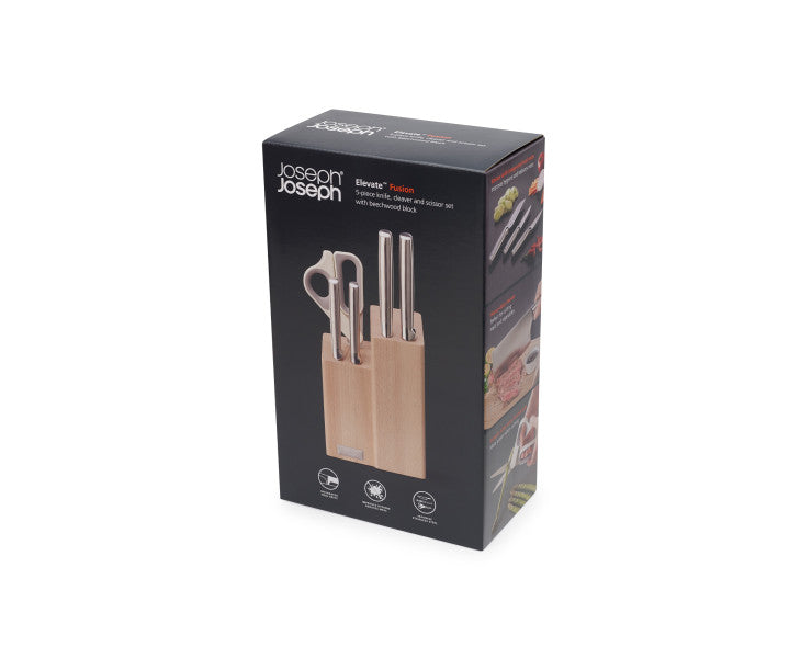 Joseph Joseph Elevate Fusion 5pc Knife & Scissor Block - Cafe Supply