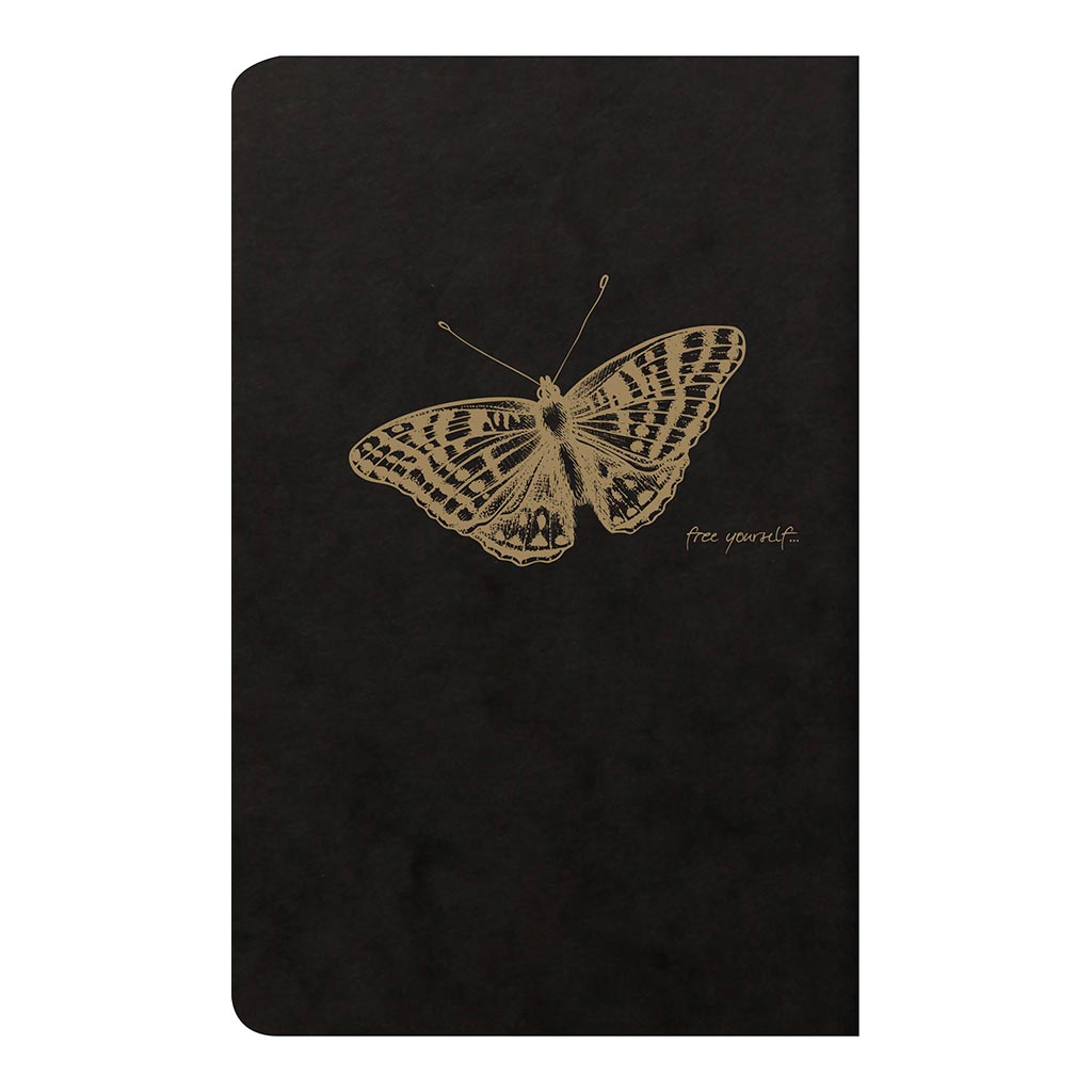 Flying Spirit Sewn Notebook 11x17cm Black - Cafe Supply