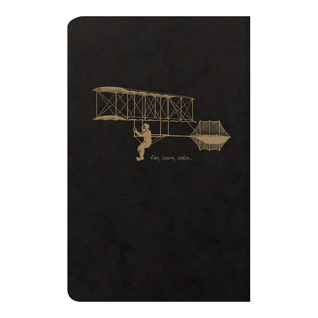 Flying Spirit Sewn Notebook 11x17cm Black - Cafe Supply