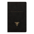 Flying Spirit Sewn Notebook 7.5x12cm Black - Cafe Supply