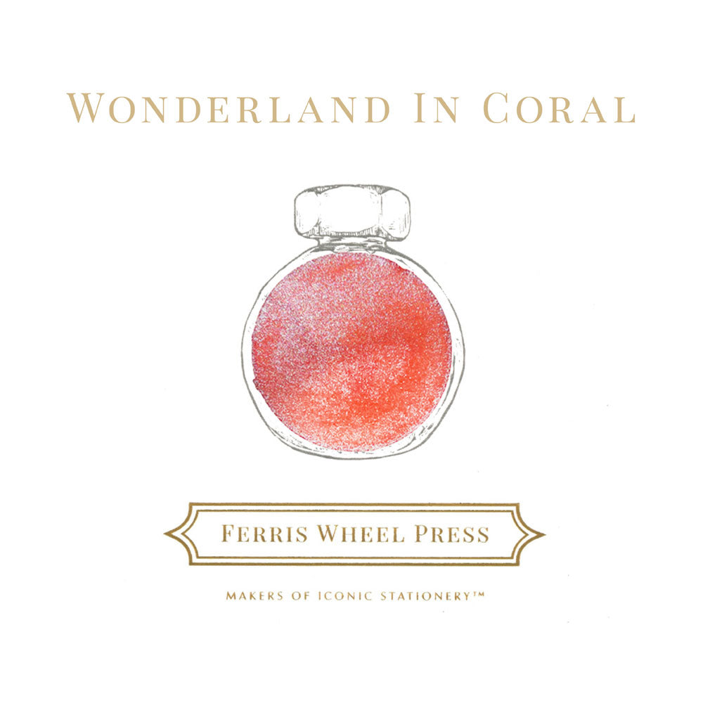 Ferris Wheel Press Fountain Pen Ink Wonderland in Coral 38ml - Cafe Supply