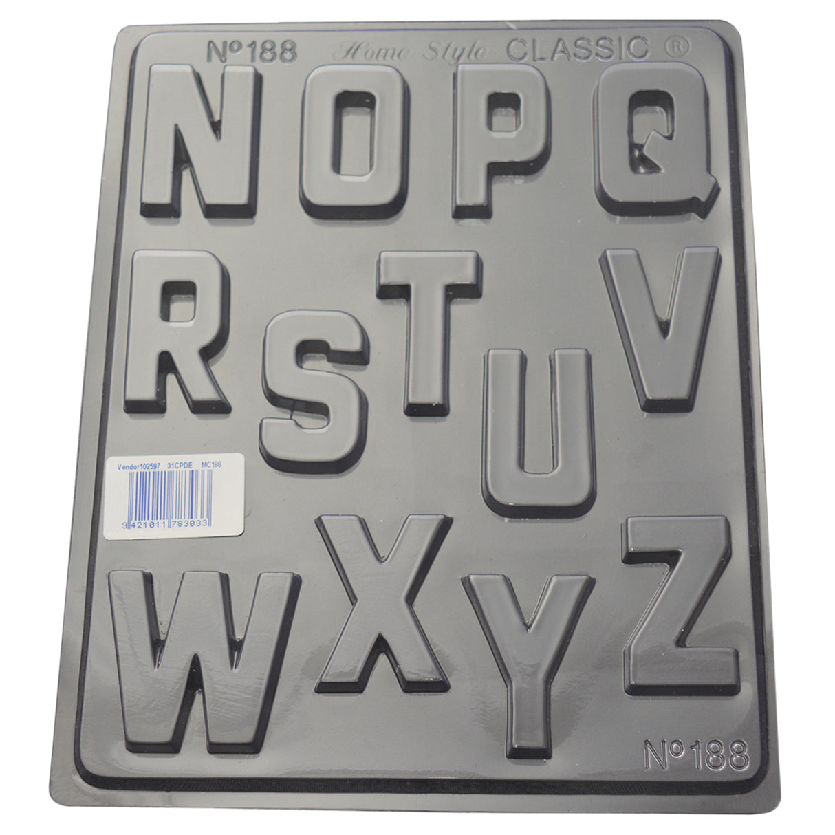 Alphabet N-Z Mould 0.6mm - Cafe Supply