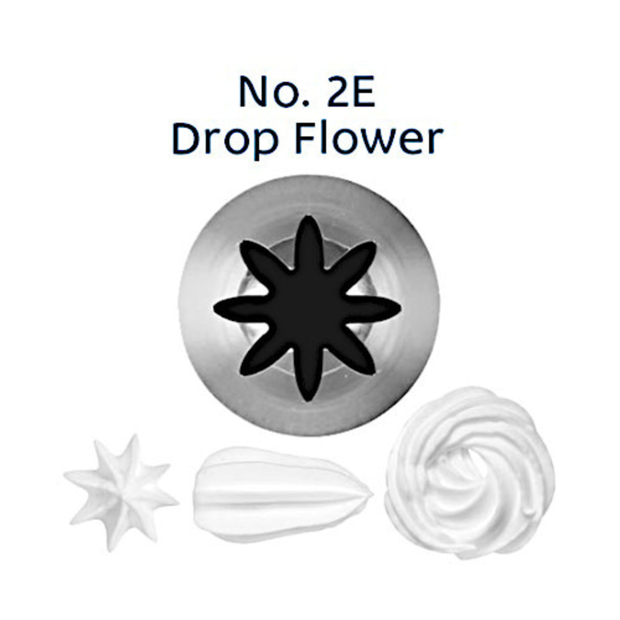 Stainless Steel No 2E Drop Flower Medium Tube - Cafe Supply