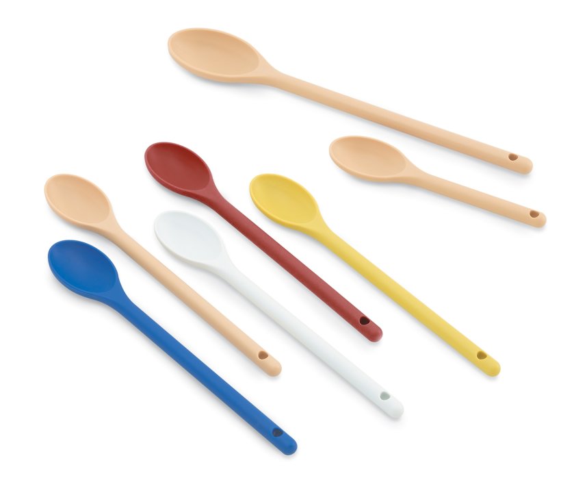 12-inch nylon prep spoon in yellow - Cafe Supply