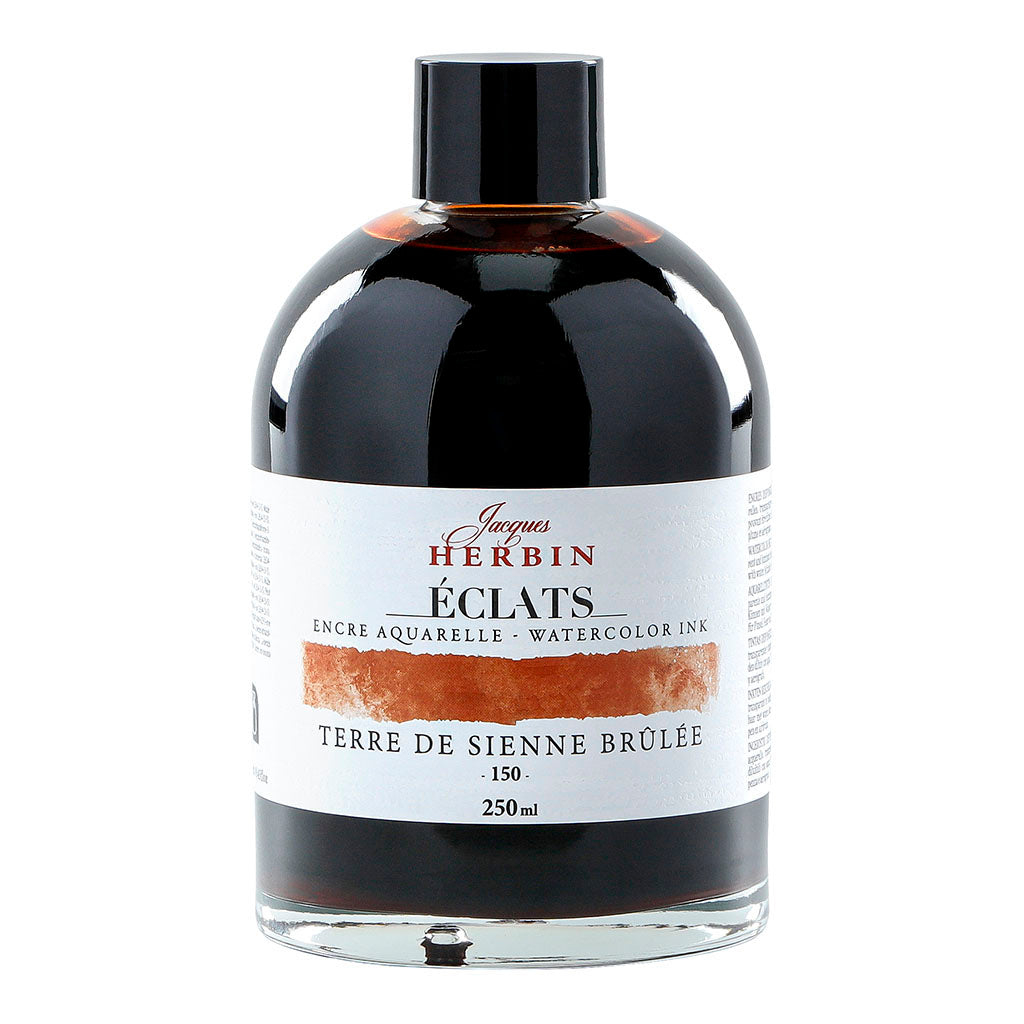 Jacques Herbin Eclats Watercolour Ink 150 Burnt Siena 250ml - Cafe Supply