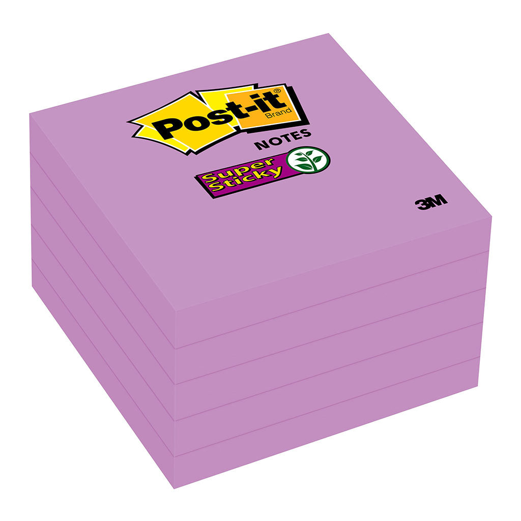 Post-it Super Sticky Notes 654-5SSCG 76x76mm Purple, Pack of 5 - Cafe Supply