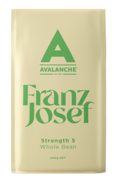 Avalanche Franz Josef Strength 5 Whole Bean Coffee 200g - Cafe Supply
