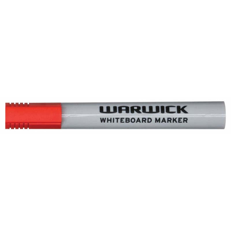 Warwick Whiteboard Marker Red Bullet Tip Box 12 - Cafe Supply