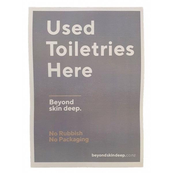 BSD Sign for Storage Areas - Toiletries - Cafe Supply