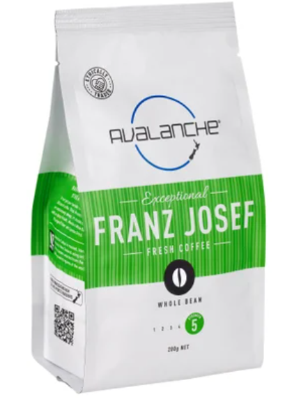 Avalanche Franz Josef Strength 5 Whole Bean Coffee 200g - Cafe Supply