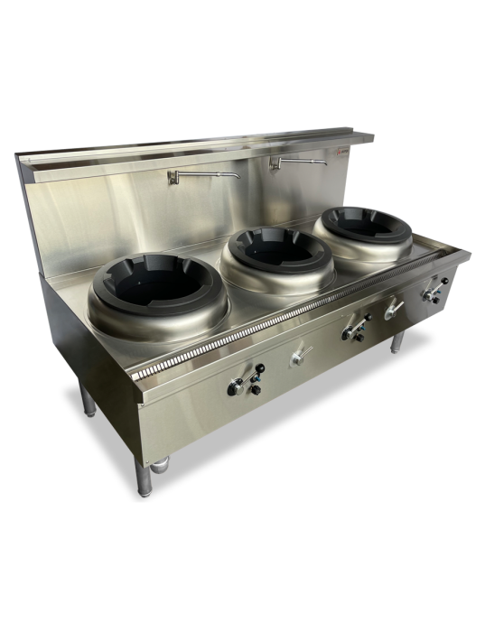 JASPER Triple Wok Range(chimney burner) LPG - Cafe Supply