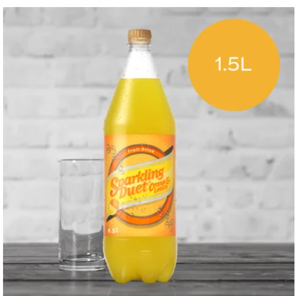 Schweppes Sparkling Duet Orange & Lemon Soft Drink 1.5l - Cafe Supply
