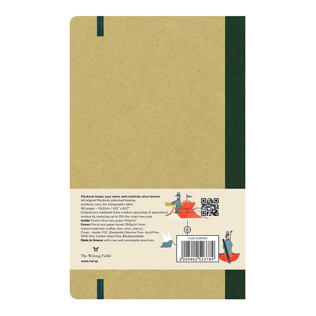 Flexbook Ecosmiles Notebook Medium Ruled Olive - Cafe Supply