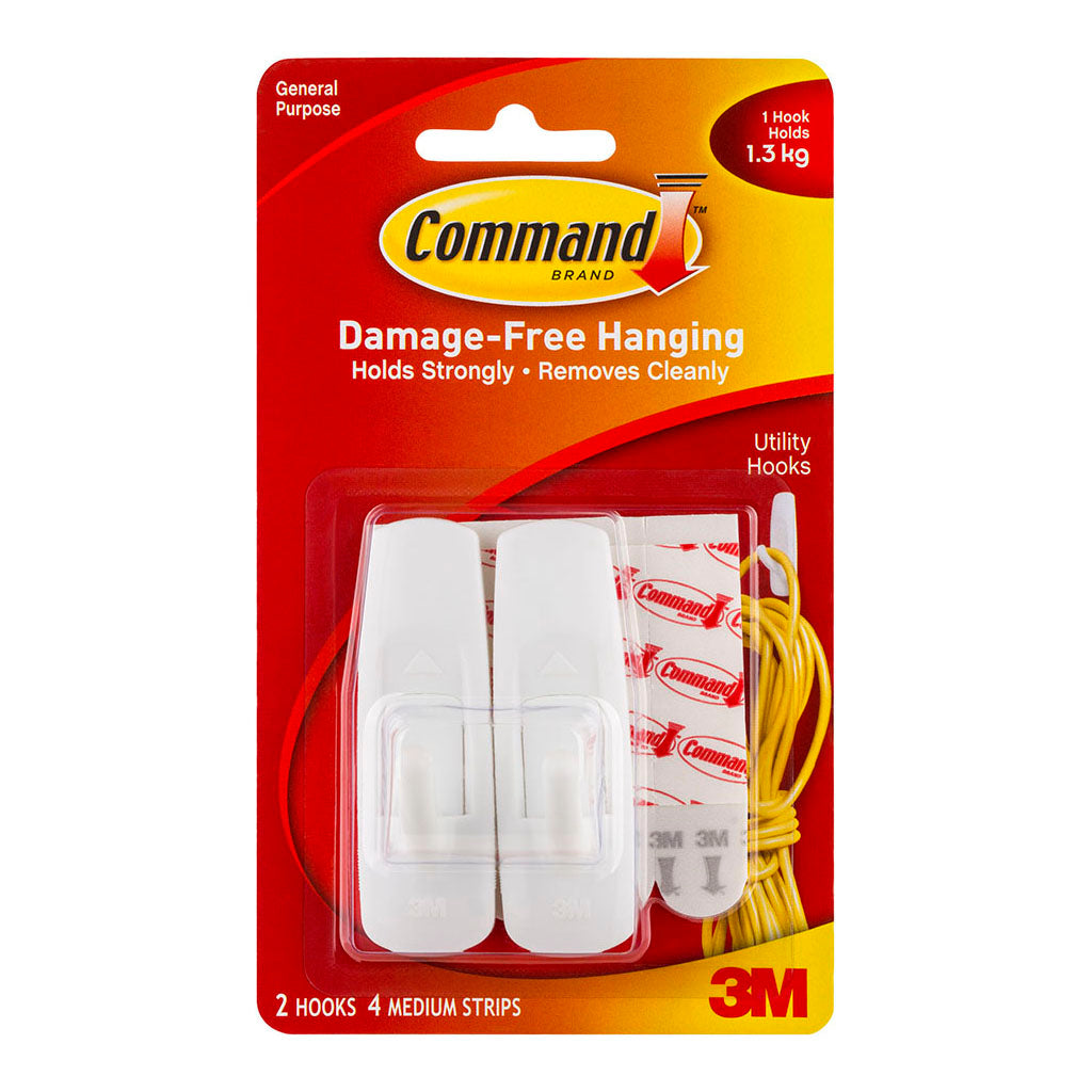 Command Hook 17001 Medium White, Pack of 2 - Cafe Supply