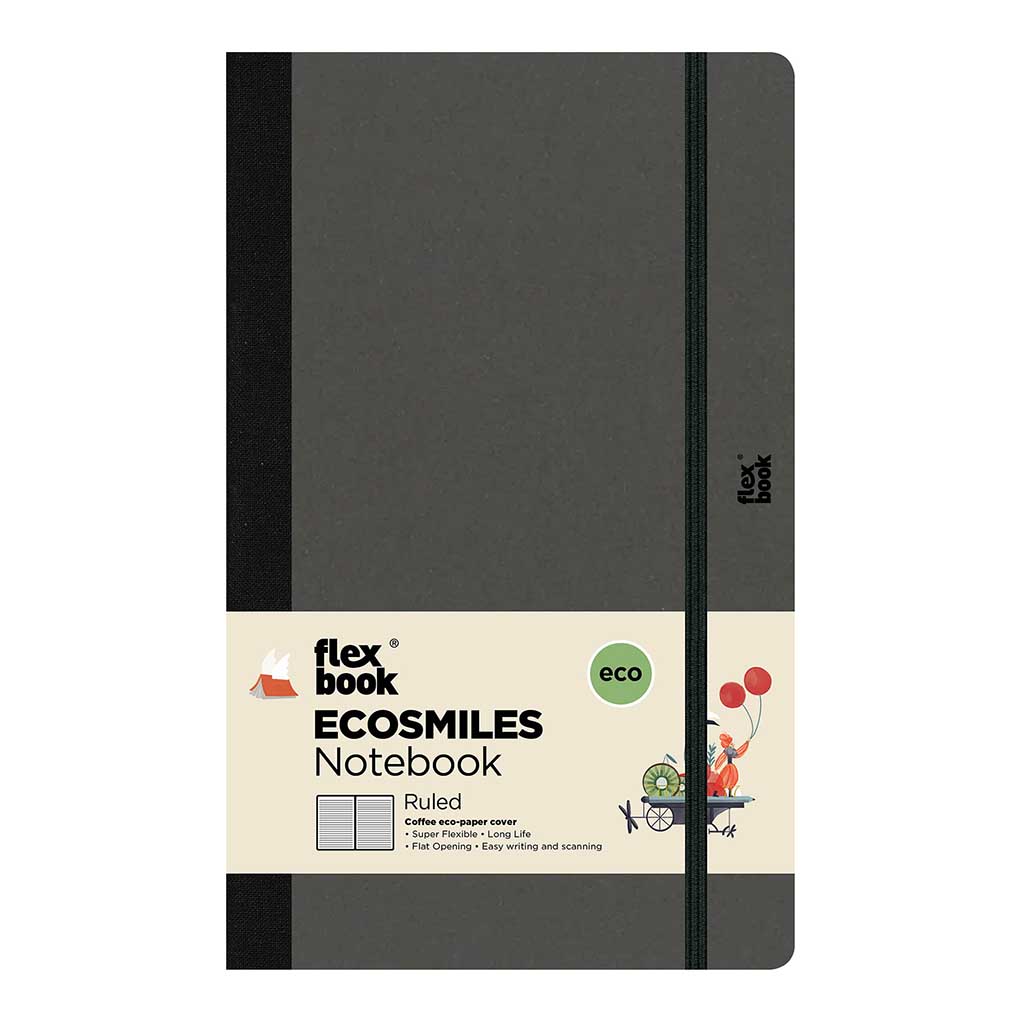Flexbook Ecosmiles Notebook Medium Ruled Coffee - Cafe Supply