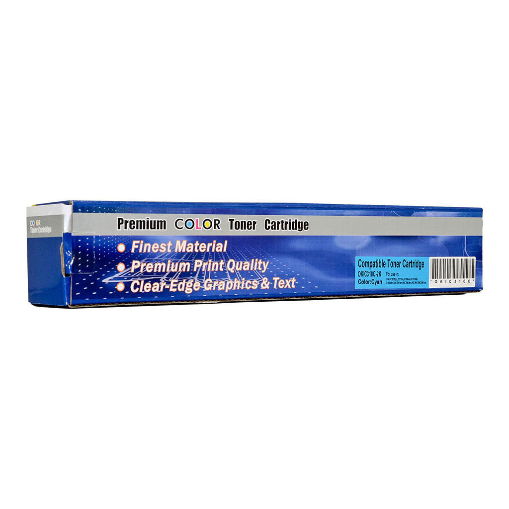 Icon Compatible OKI C310 C330 C510 C530 Cyan Toner Cartridge (44469757) - Cafe Supply