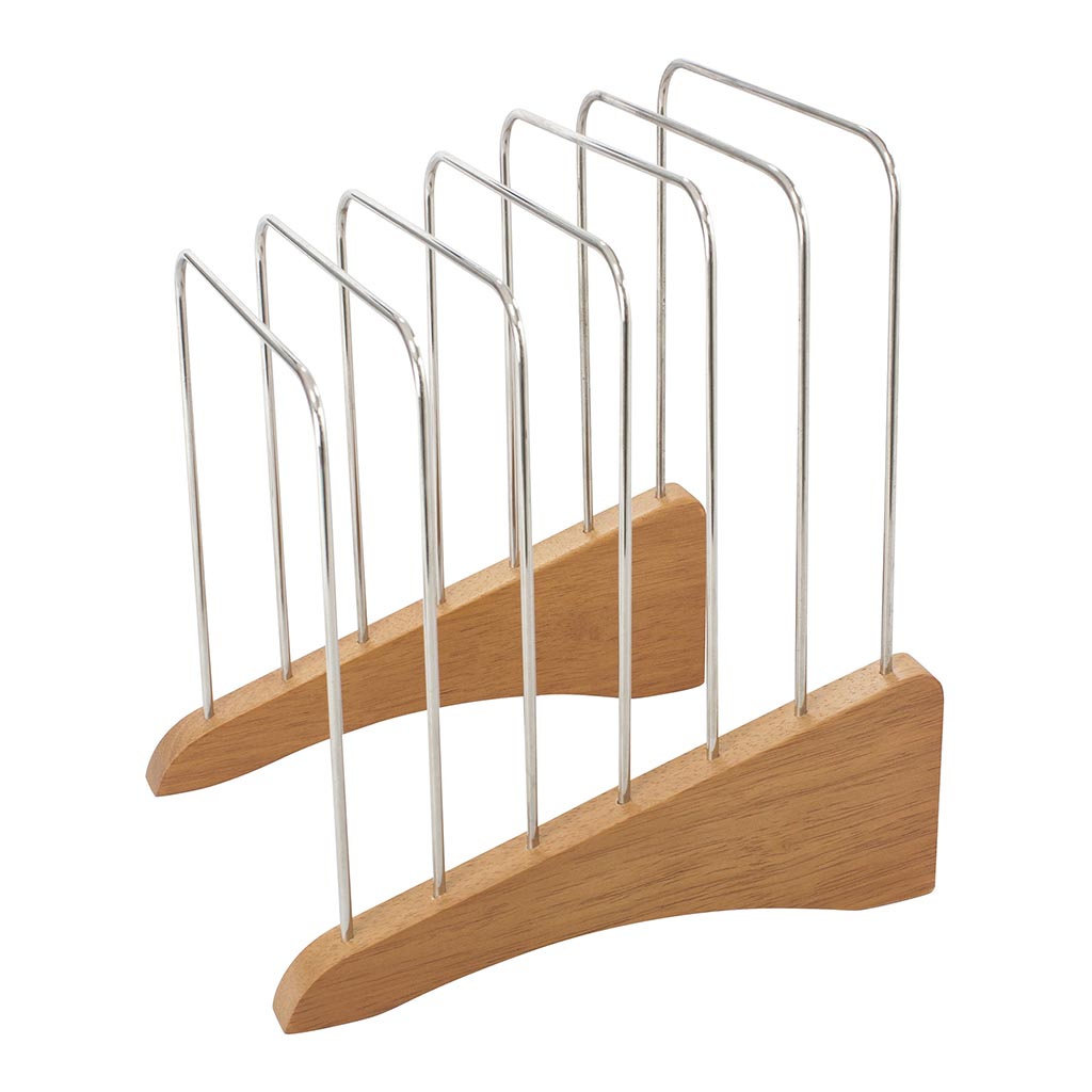 OSC File Rack Que-File Swivel 6 Slots Silver - Cafe Supply