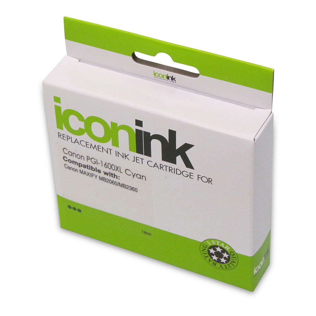 Icon Compatible Canon PGI1600XL Cyan Ink Cartridge - Cafe Supply