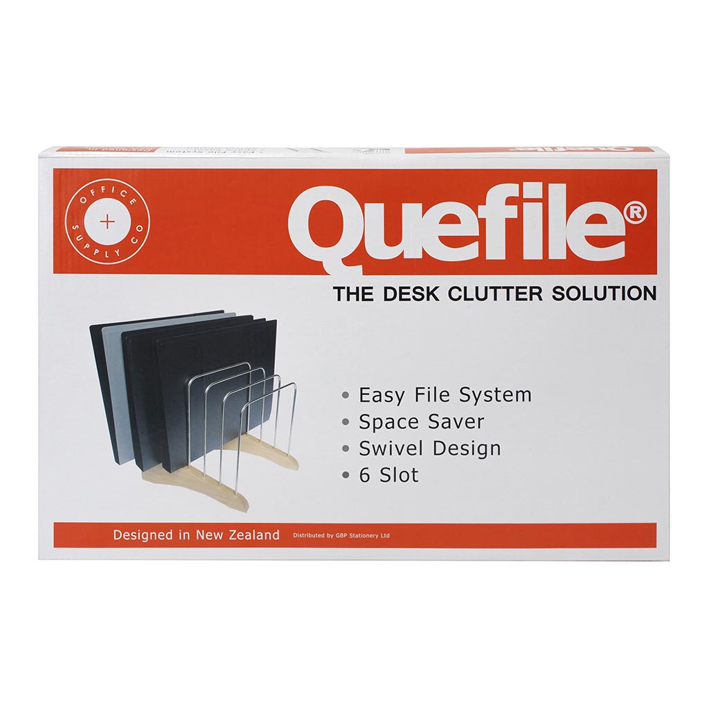OSC File Rack Que-File Swivel 6 Slots Silver - Cafe Supply