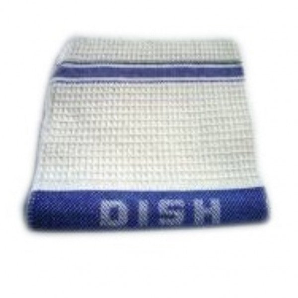 Dishcloths Blue Stripe Waffle (10) - Cafe Supply