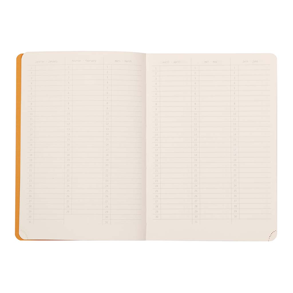 Rhodia Perpetual Diary A5 Orange - Cafe Supply
