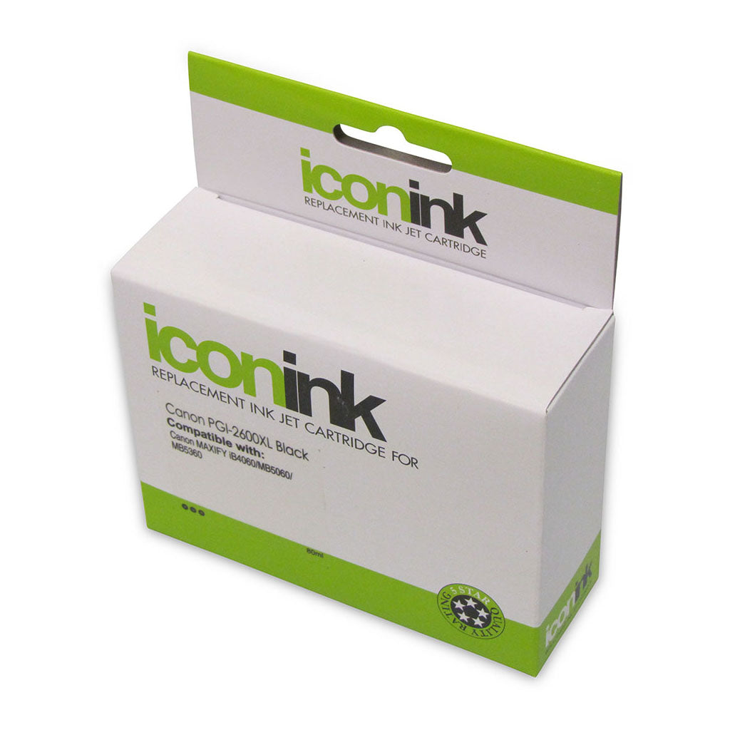 Icon Compatible Canon PGI2600XL Black Ink Cartridge - Cafe Supply