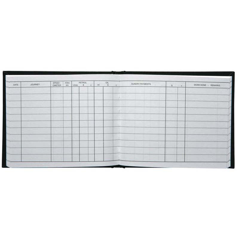 Collins Vehicle Log Book Hard Cover 44 Leaf 215x150mm - Cafe Supply