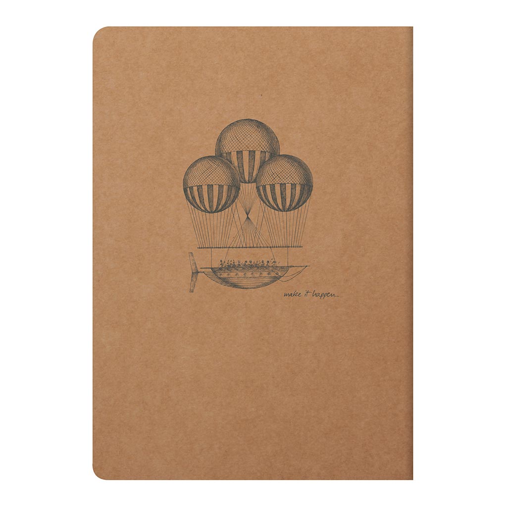 Flying Spirit Sewn Notebook A5 Kraft - Cafe Supply