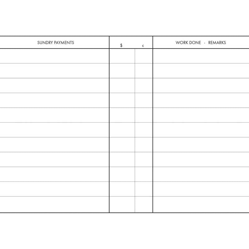 Collins Vehicle Log Book Hard Cover 44 Leaf 215x150mm - Cafe Supply