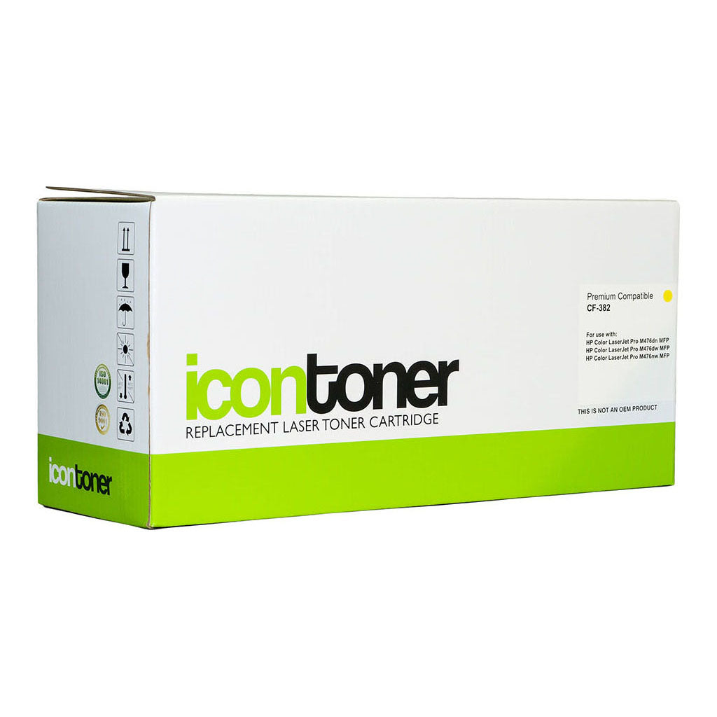 Icon Compatible HP CF382A Yellow Toner Cartridge (312A) - Cafe Supply