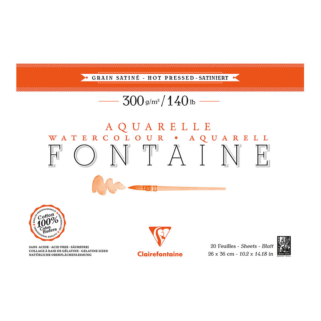 Fontaine Hot Press Pad 26x36cm 300g 20sh - Cafe Supply