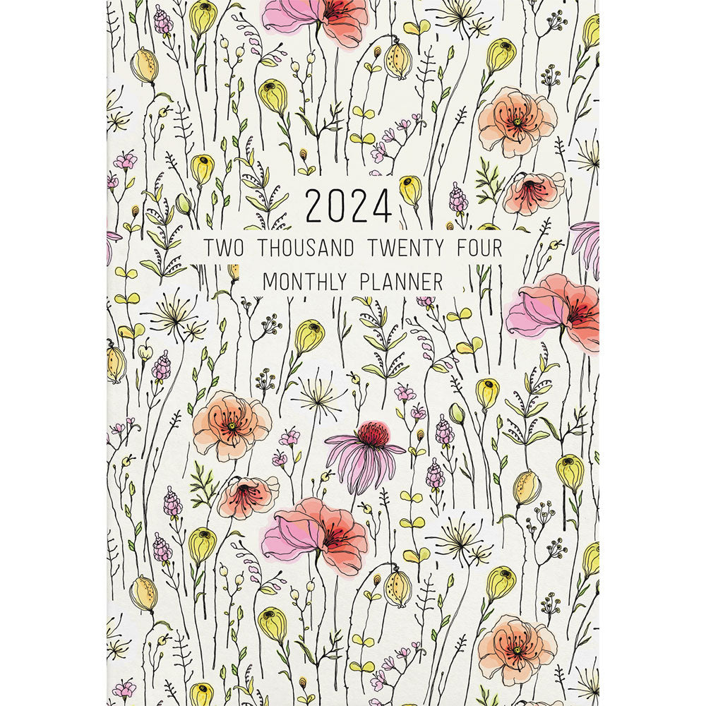 Collins Diary A5 Monthly Planner Wildflowers - Cafe Supply