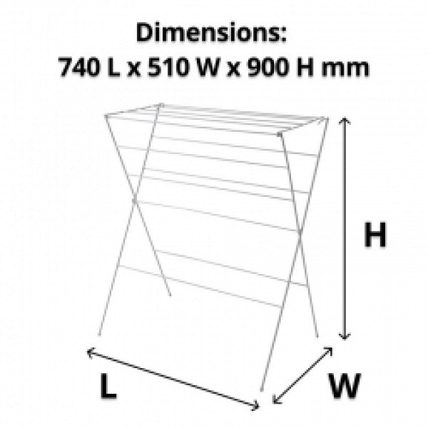 Clothes Airer 12 Rail White - Cafe Supply