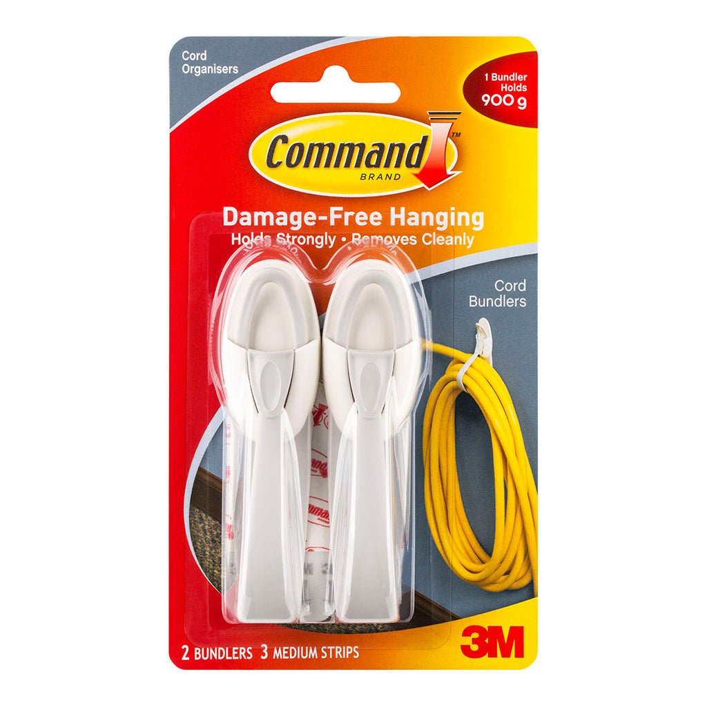 Command Cord Bundler 17304 Medium White, Pack of 2 - Cafe Supply