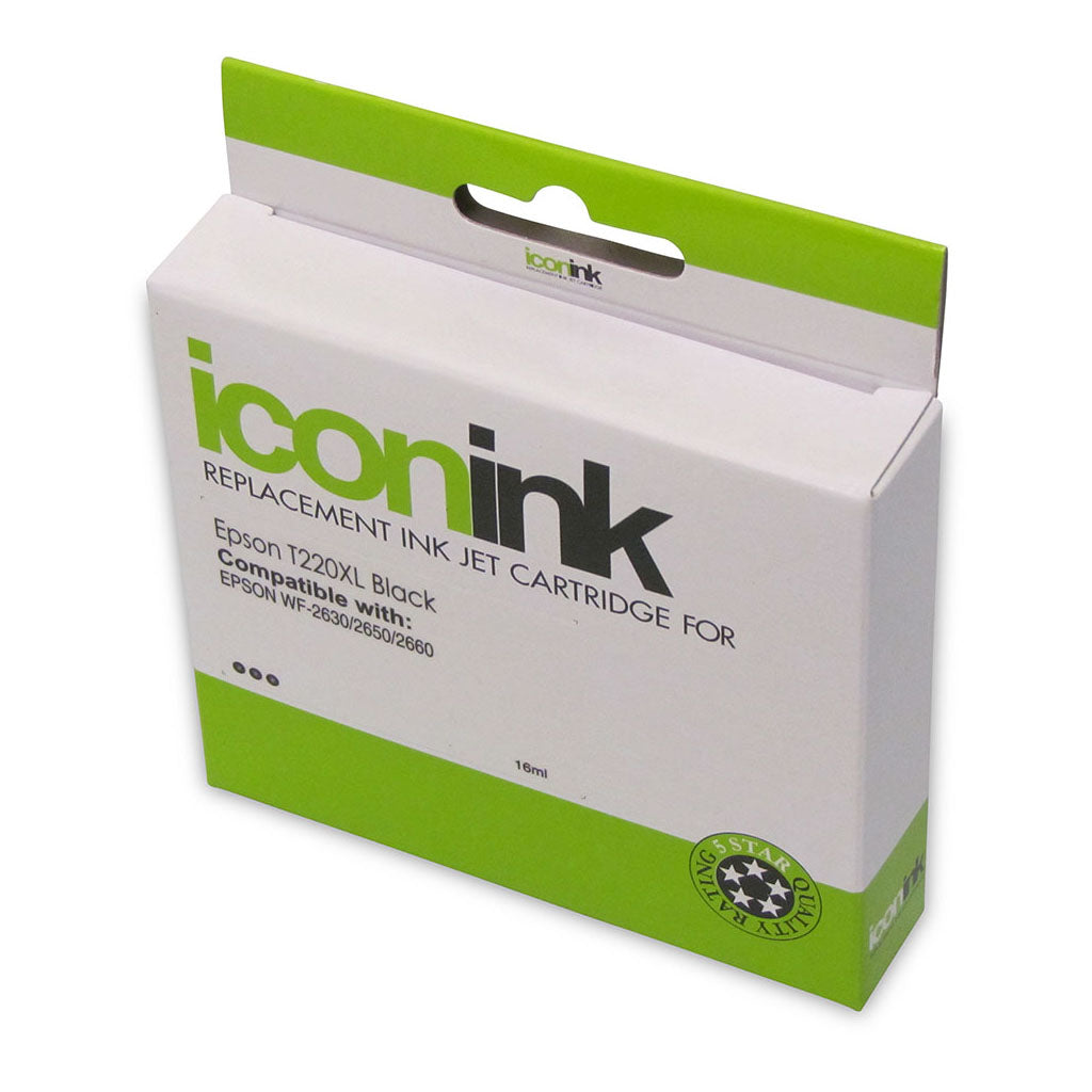 Icon Compatible Epson 220XL C13T294192 Black Ink Cartridge - Cafe Supply