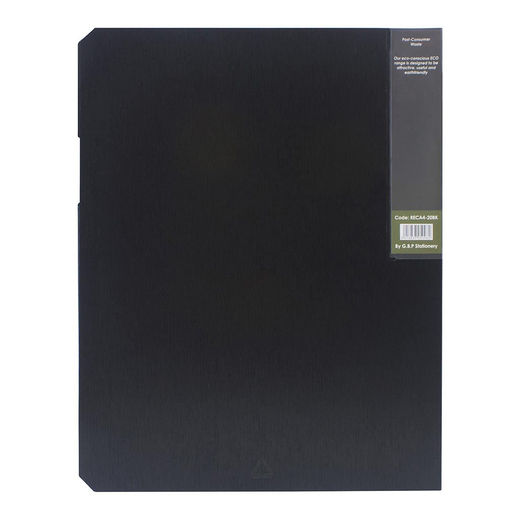 OSC Eco Display Book A4 20 Pocket Black - Cafe Supply