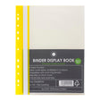 OSC Binder Display Book A4 20 Pocket Yellow - Cafe Supply
