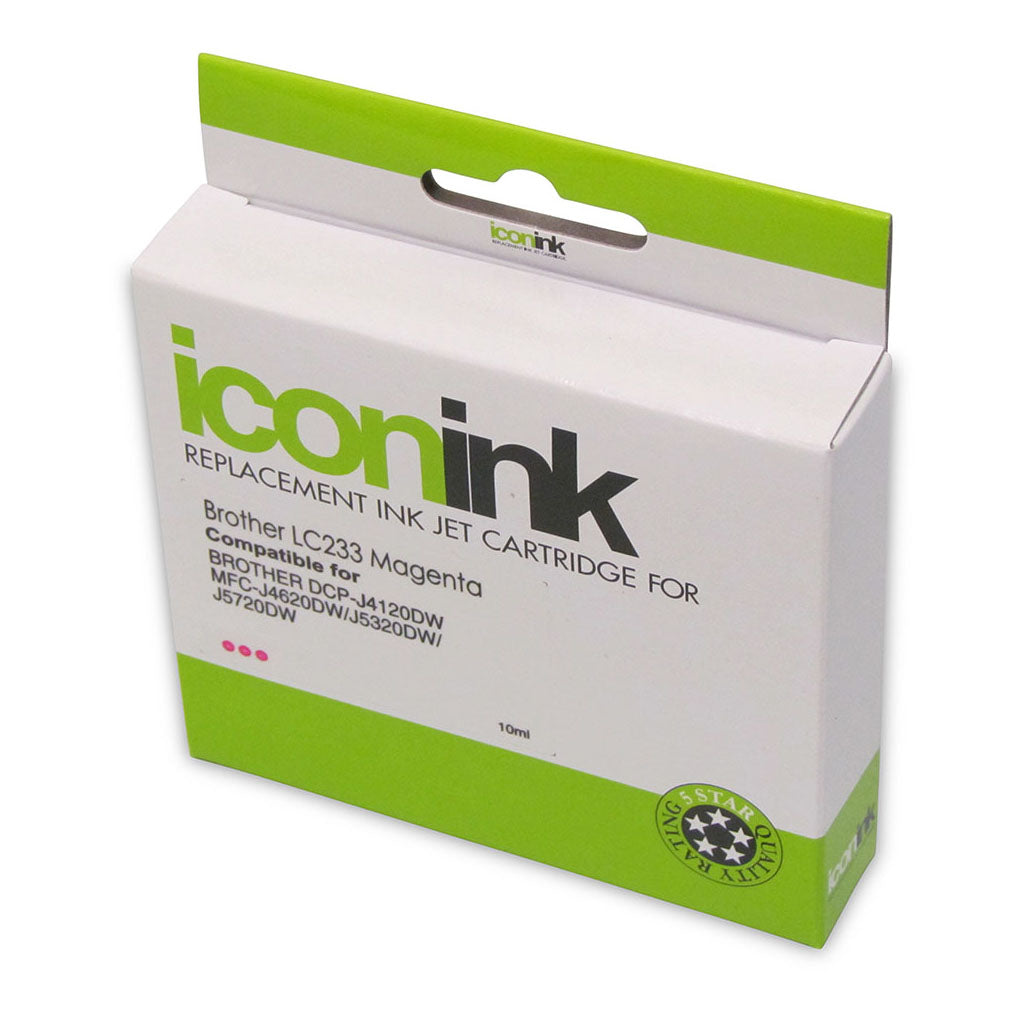 Icon Compatible Brother LC233 Magenta Ink Cartridge - Cafe Supply