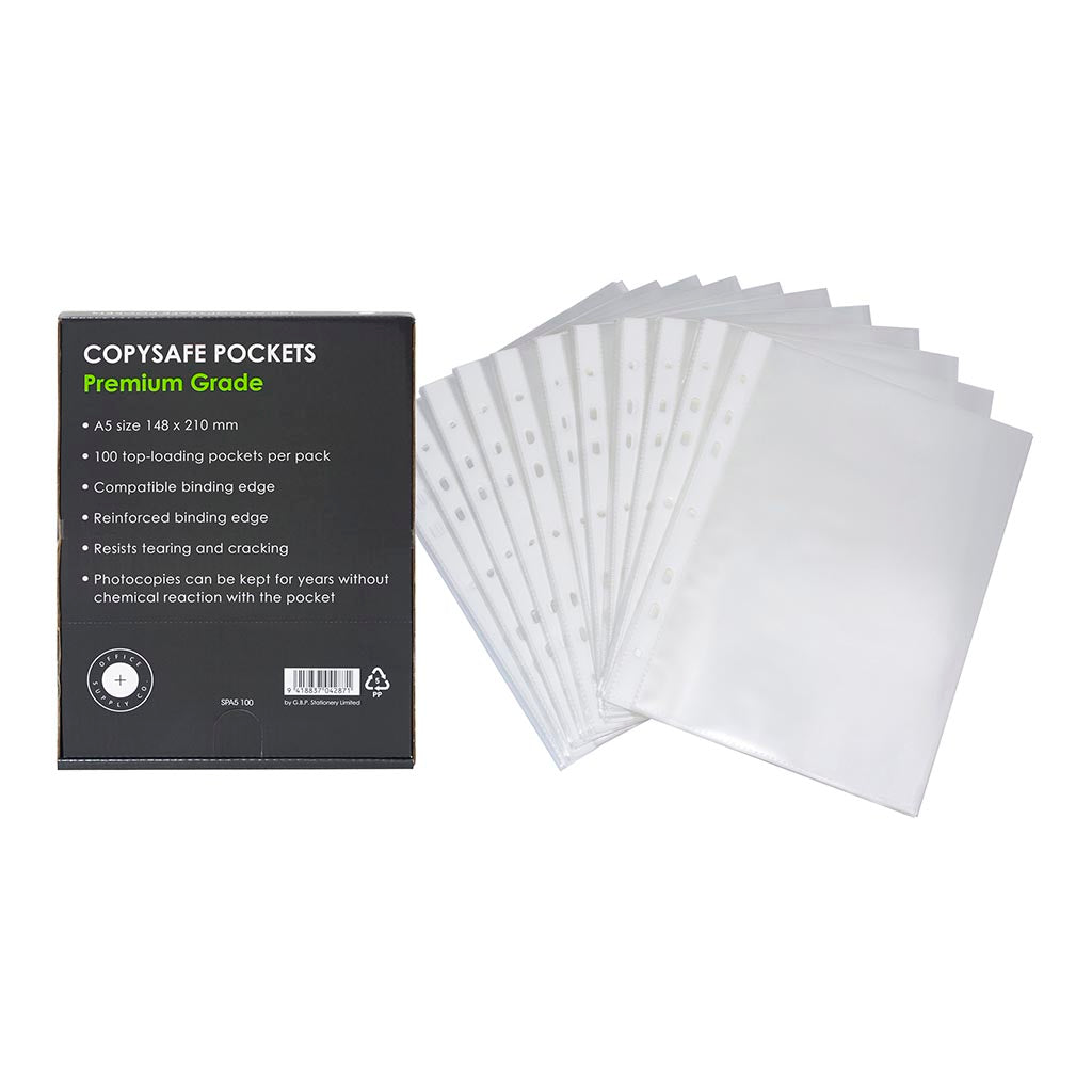 OSC Copysafe Pockets Premium A5, Pack of 100 - Cafe Supply