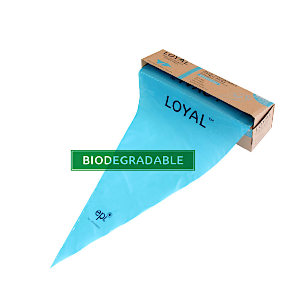 22" (550mm) Disposable Non Slip Blue Bags (100) - Cafe Supply