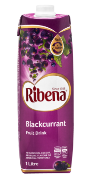 Ribena Blackcurrant Fruit Drink 1l - Cafe Supply