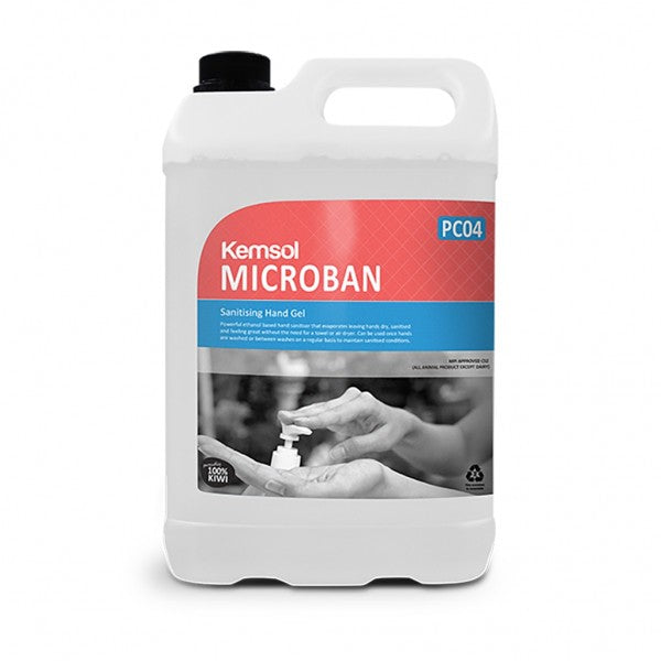 Kemsol Microban 70% Alcohol Sanitiser 5L - Cafe Supply