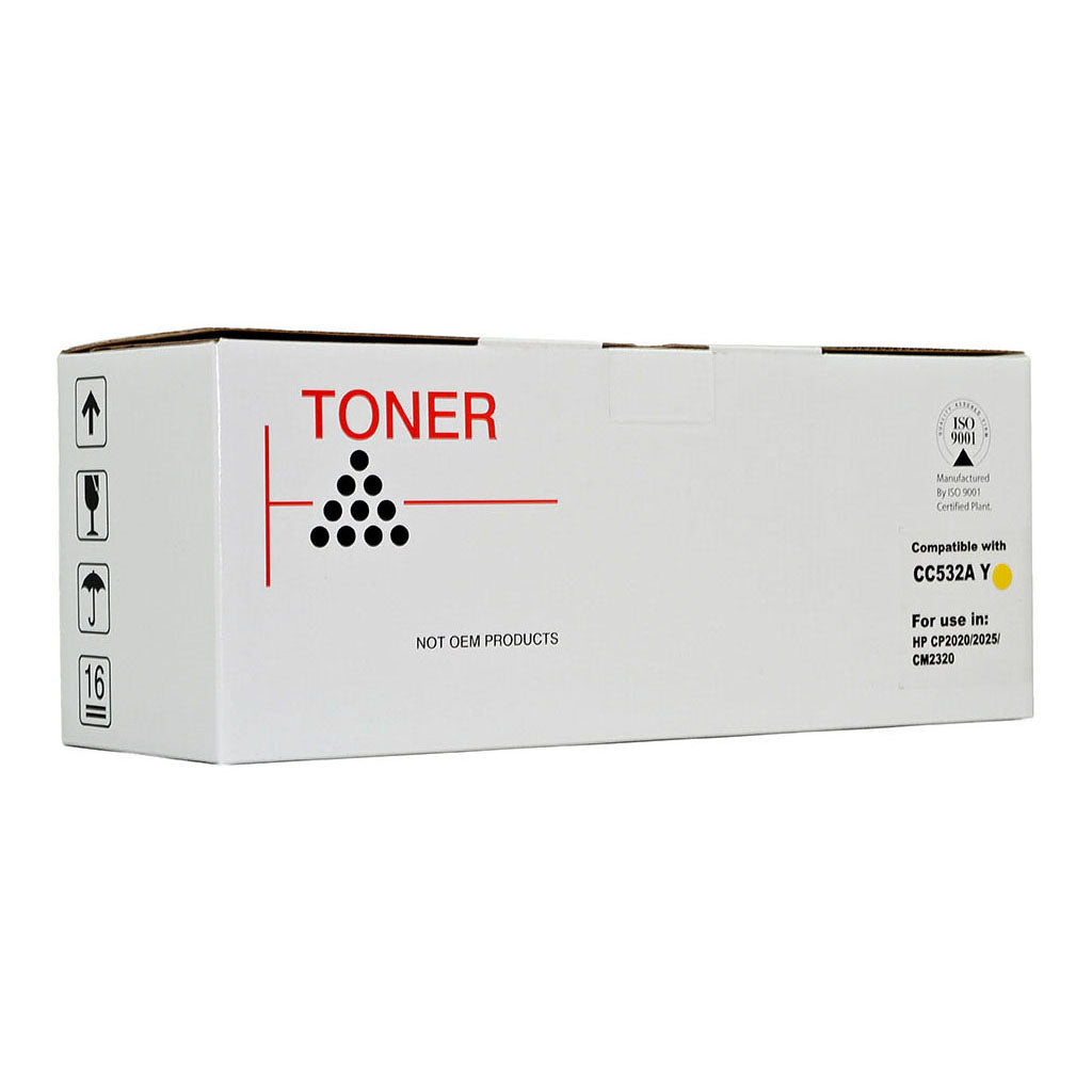 Icon Compatible HP CC532A CE412A Canon CART318 CART418 Yellow Toner Cartridge - Cafe Supply
