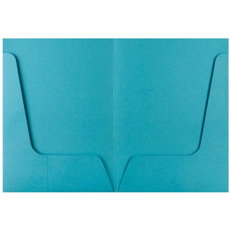 FM Presentation Folder Matte Blue Double Pocket 10 Pack 240gsm - Cafe Supply