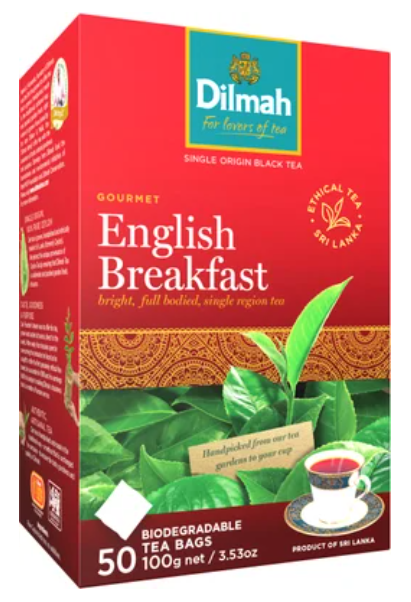 Dilmah English Breakfast Biodegradable Tea Bags 50pk - Cafe Supply